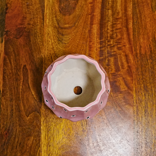 Edgy Diamond Polka dot planter