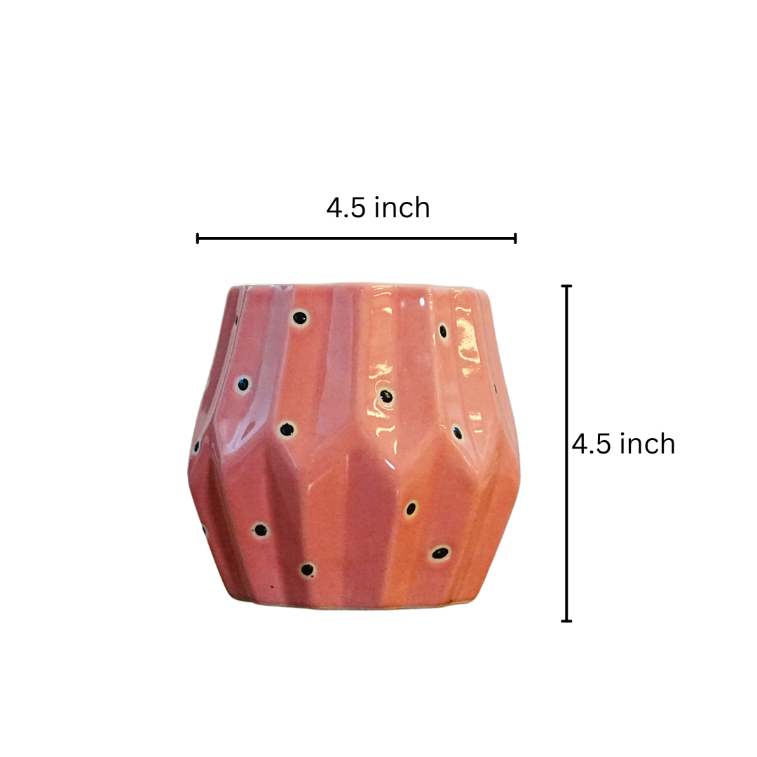 Edgy Diamond Polka dot planter