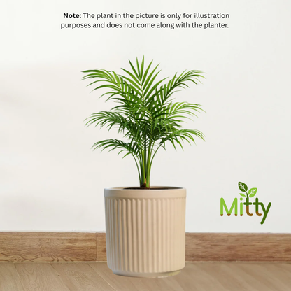 Tranquil Ribbed Planter - 10 inch